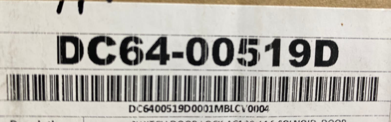 DC64-00519D OEM Samsung Washer Door Lock Switch New Genuine — thumbnail 4