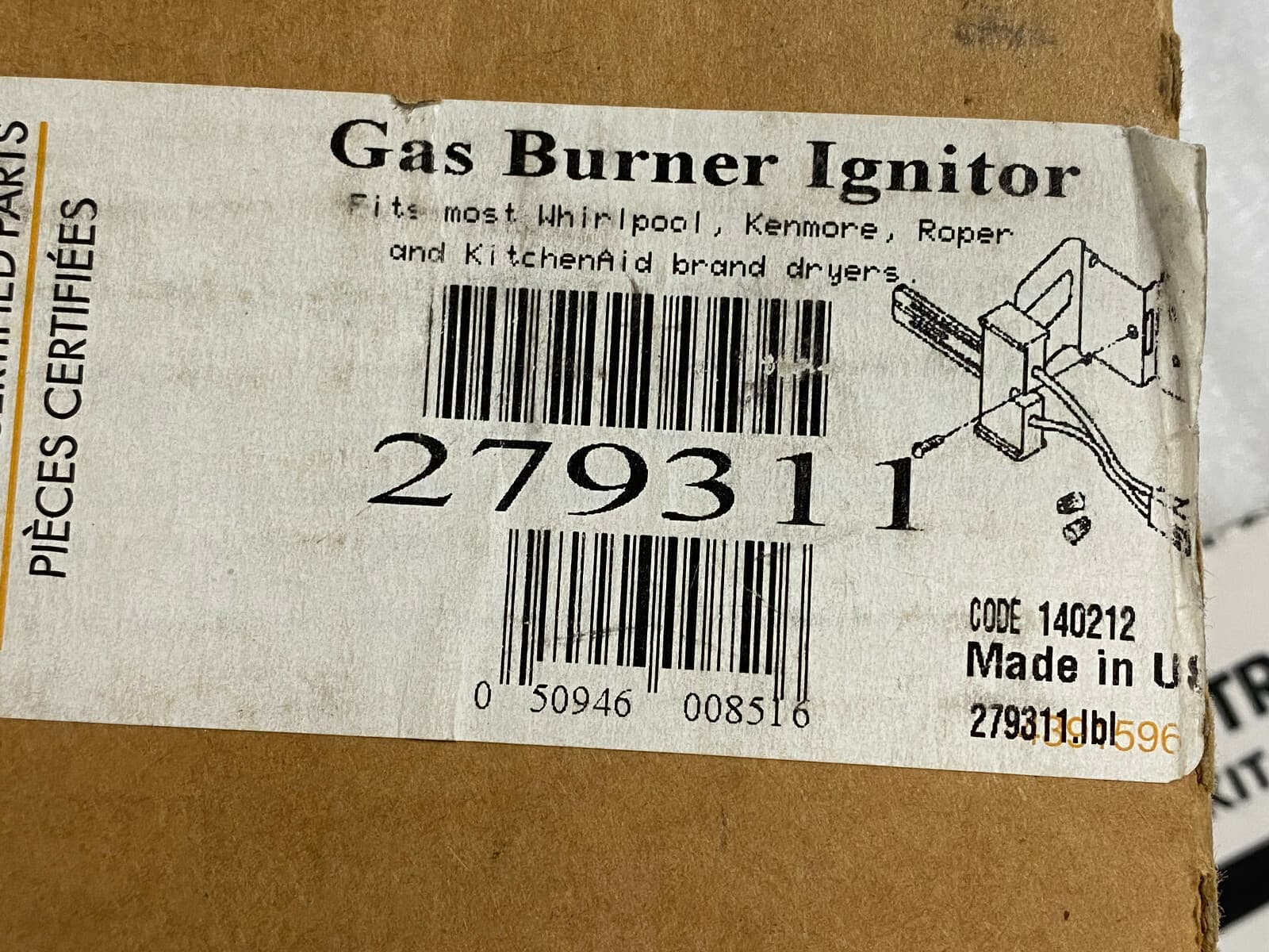 279311 OEM Whirlpool Dryer Burner Igniter Kit New Genuine — thumbnail 23
