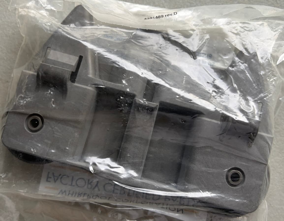 WPW10195417 OEM Whirlpool Dishwasher Lower Dishrack Roller New Genuine