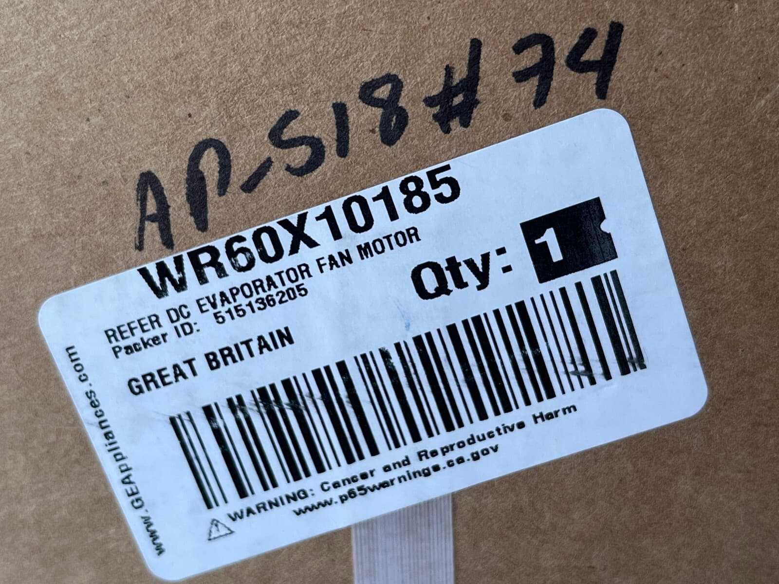 New Genuine GE Refrigerator Evaporator Fan Motor WR60X10185 — thumbnail 10