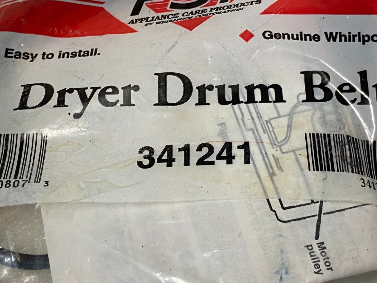 341241  OEM Whirlpool Dryer Drum Belt  (2 Pack) New Genuine — thumbnail 7