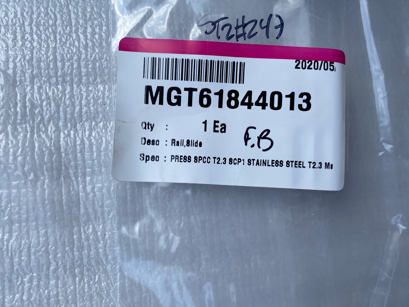 New Genuine LG Refrigerator Rail Slide MGT61844013 — thumbnail 3