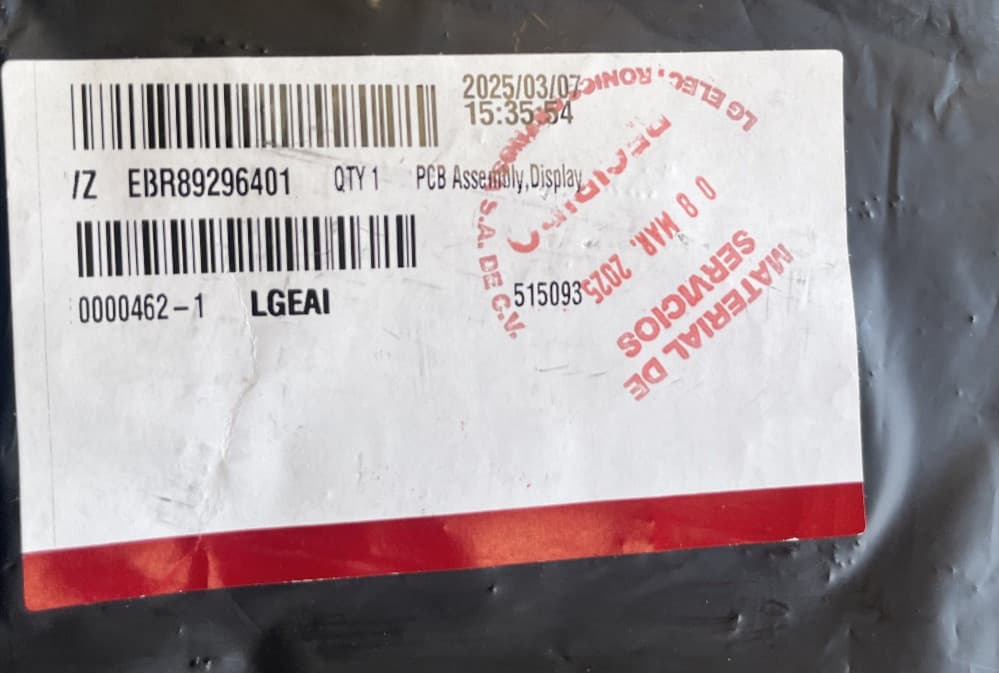 EBR89296401 OEM LG Range Display Control Board New Genuine — thumbnail 3