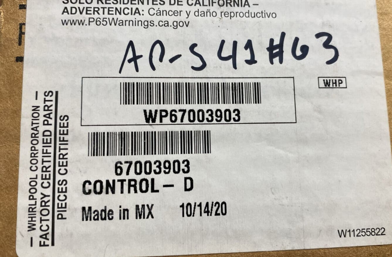 New Genuine OEM Whirlpool Refrigerator Air Damper Control JBL2088HES  WP67003903 — thumbnail 3