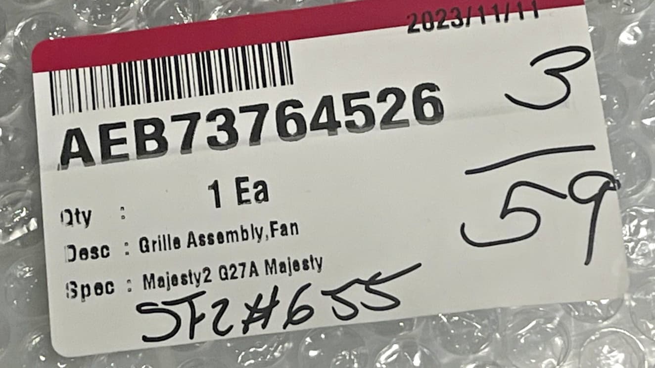 New Genuine OEM LG LG Refrigerator Fan Grille LRFWS2906S  AEB73764526 — thumbnail 6