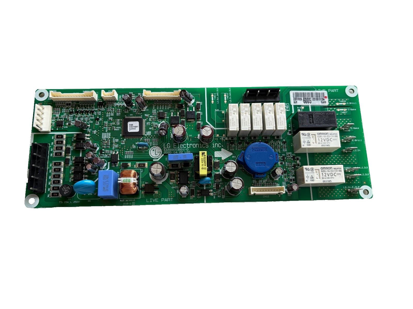 EBR89296005 OEM LG Electric Range Main Control Board  Genuine