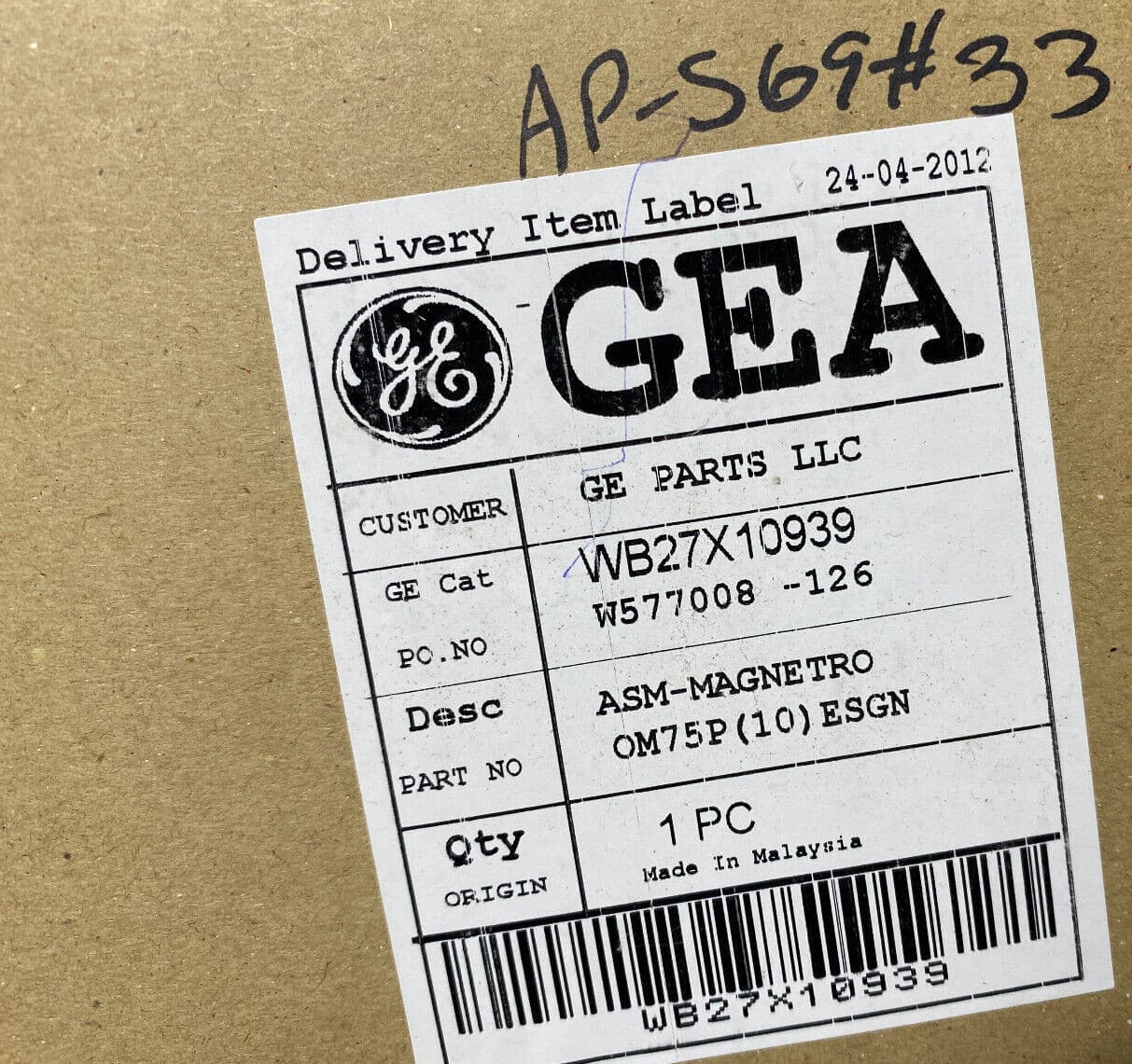 New Genuine OEM GE Microwave Magnetron WB27X10939 — thumbnail 4