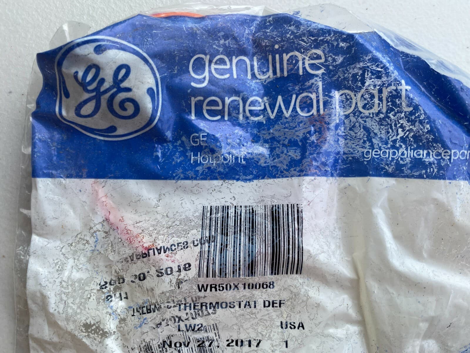 WR50X10068 Genuine OEM GE Refrigerator  Defrost Thermostat  NEW — thumbnail 3