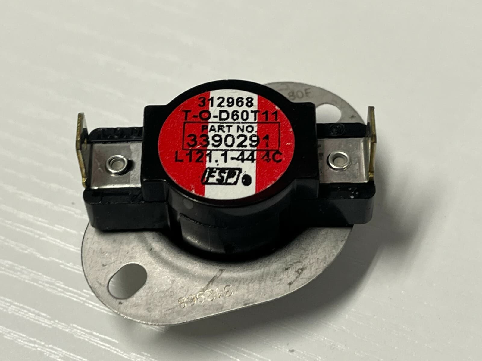 Genuine OEM Whirlpool Dryer High-Limit Thermostat 3390291 — thumbnail 8
