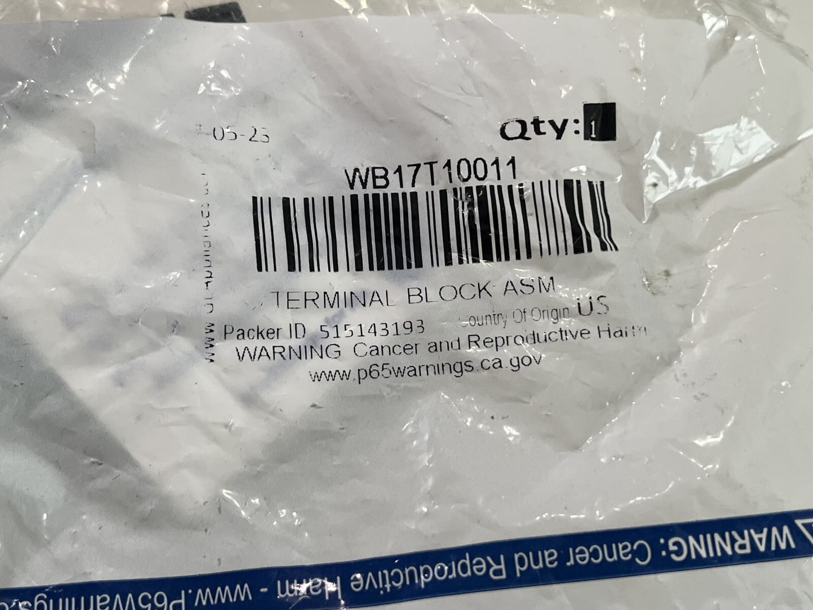 New Genuine OEM  GE Oven Range Terminal Block WB17T10011 — thumbnail 3