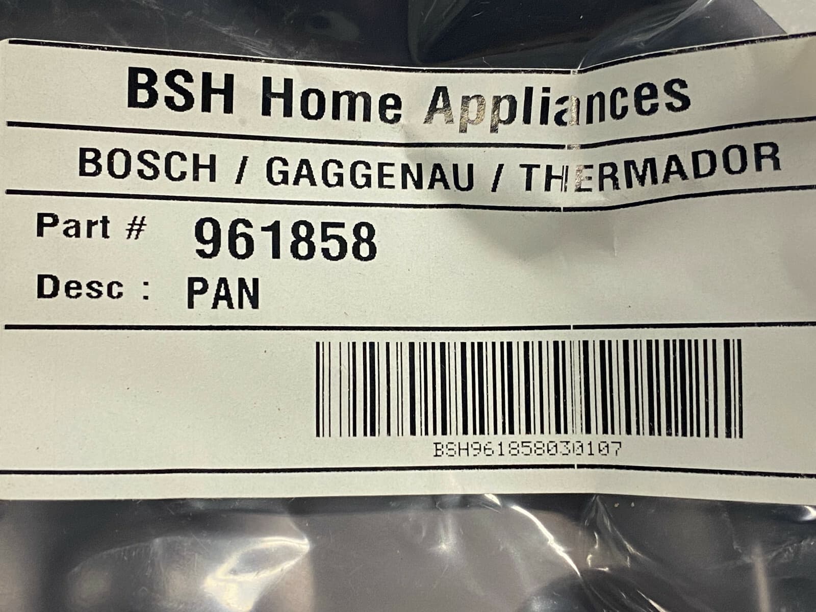 00961858 (961858) OEM  Bosch Pan New Genuine — thumbnail 3