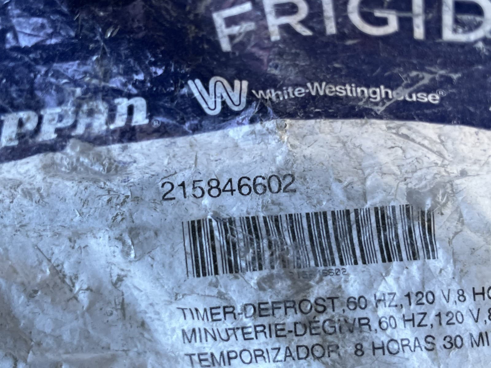 215846602 OEM Frigidaire Refrigerator Defrost Timer NEW GENUINE — thumbnail 7
