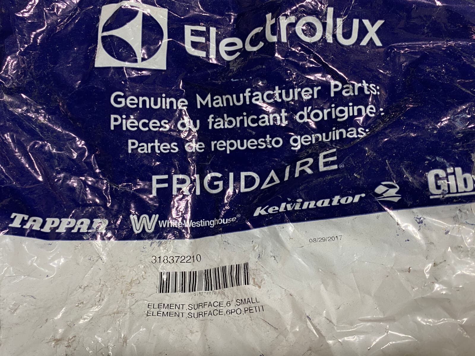 New Genuine OEM  Frigidaire Burner Surface Element 6" 318372210 — thumbnail 3