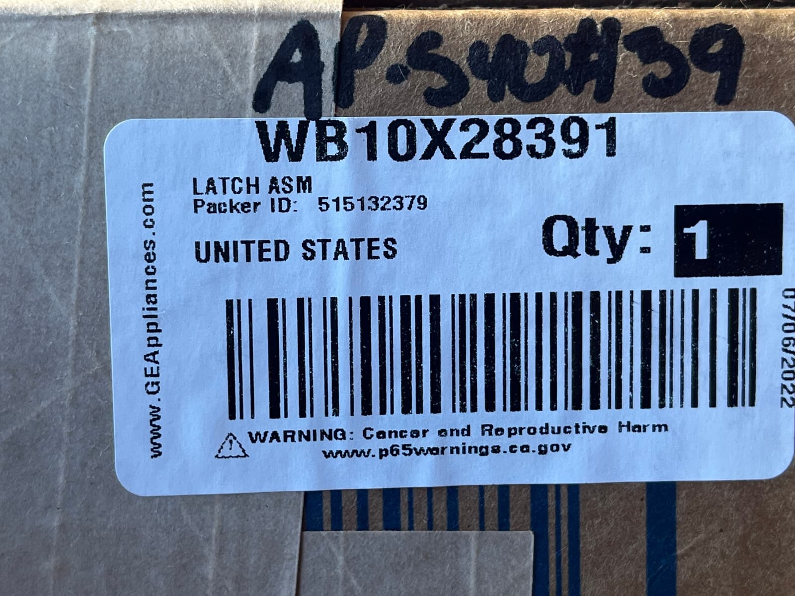New Genuine GE Oven Latch Assembly CT9050EK4DS  WB10X28391 — thumbnail 8
