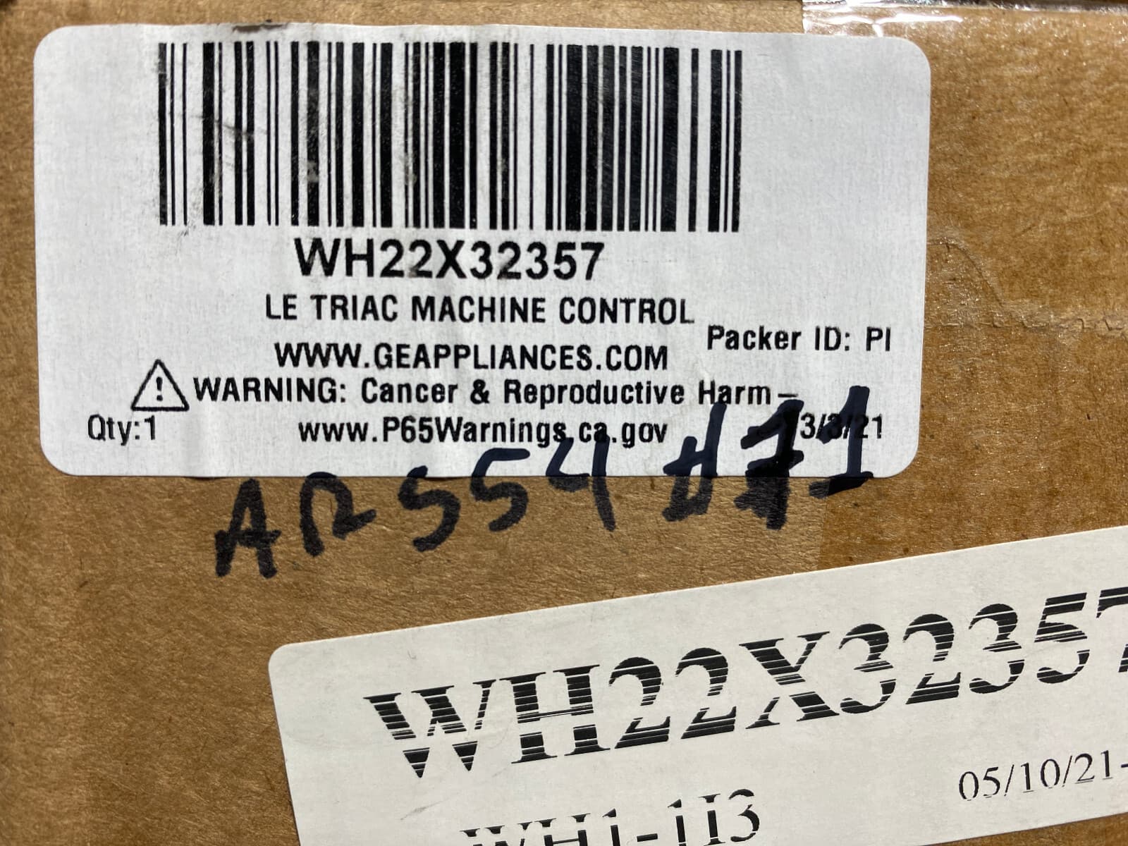 New Genuine OEM GE Washer Main Control Board W/instructions WH22X32357 — thumbnail 3