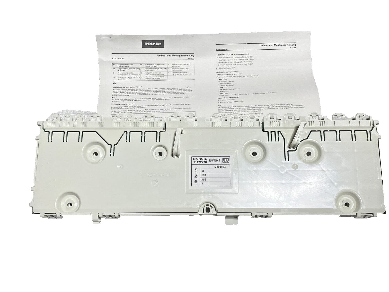 New Genuine OEM Miele Dishwasher Power Control Unit  ELPW5622-R/U   10308553 — thumbnail 3