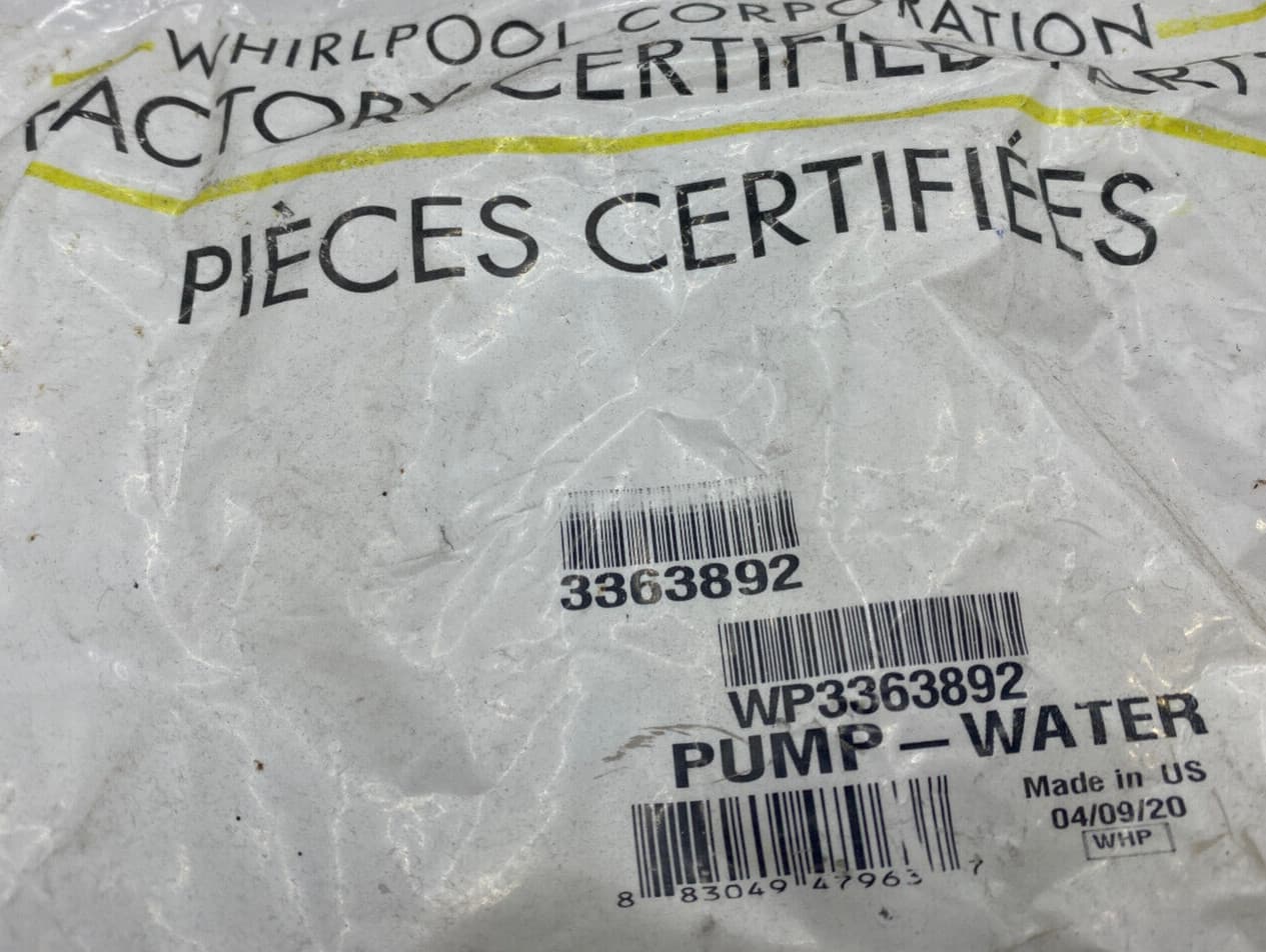 New Genuine OEM Whirlpool  Washer Drain Pump 3363892 — thumbnail 3