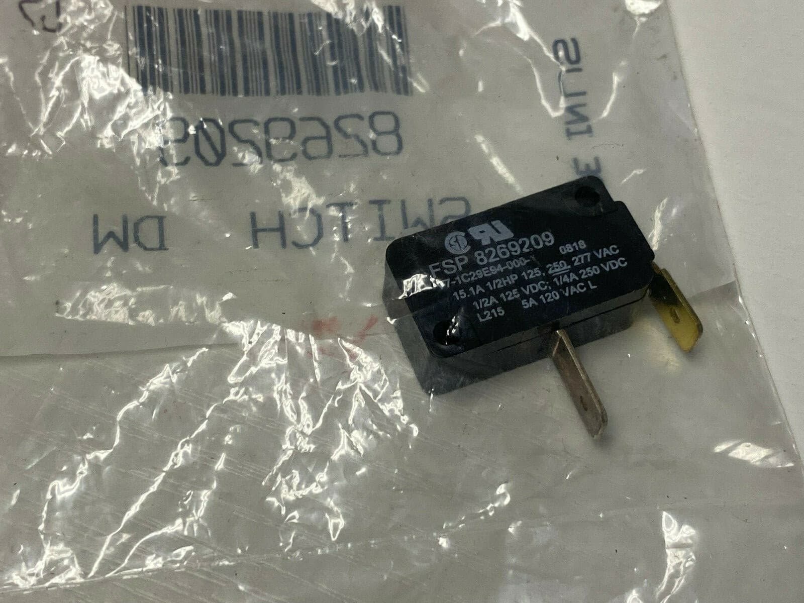 Genuine OEM Whirlpool  Door Switch 8269209 — thumbnail 2