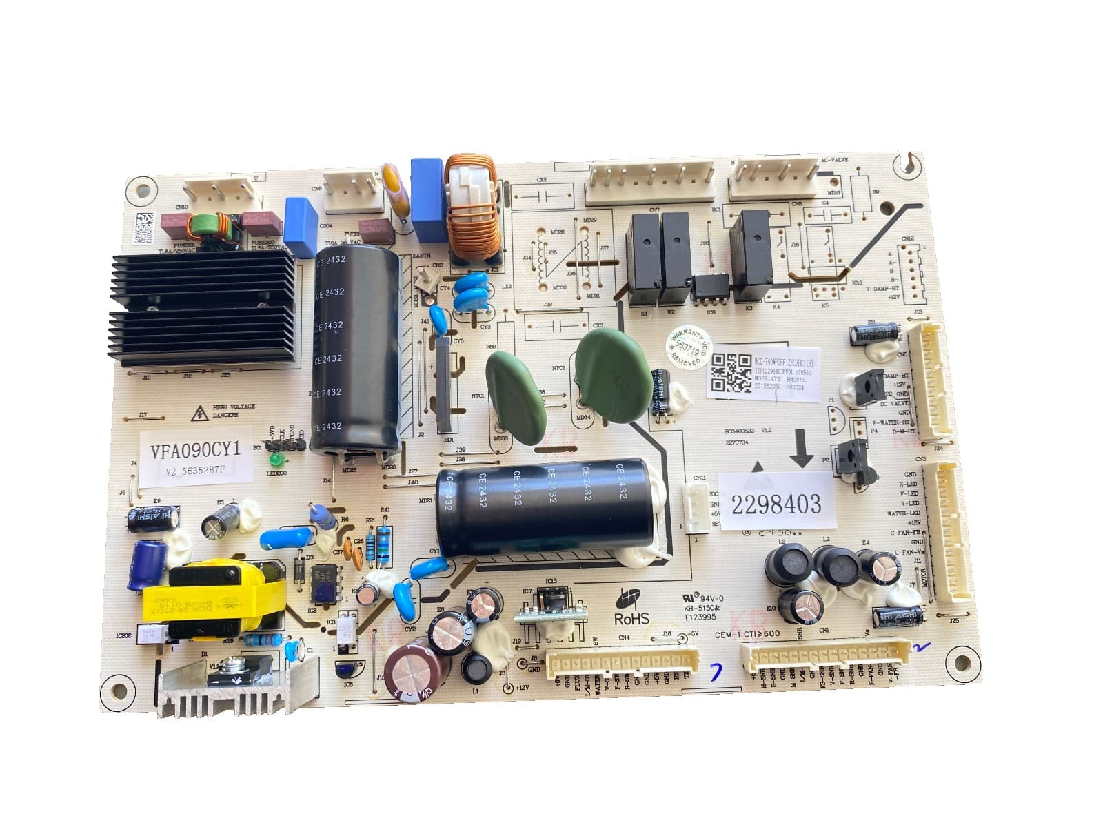 K2298403 OEM Hisense Refrigerator Main Control Board HRF266N6CSE New Genuine — thumbnail 6