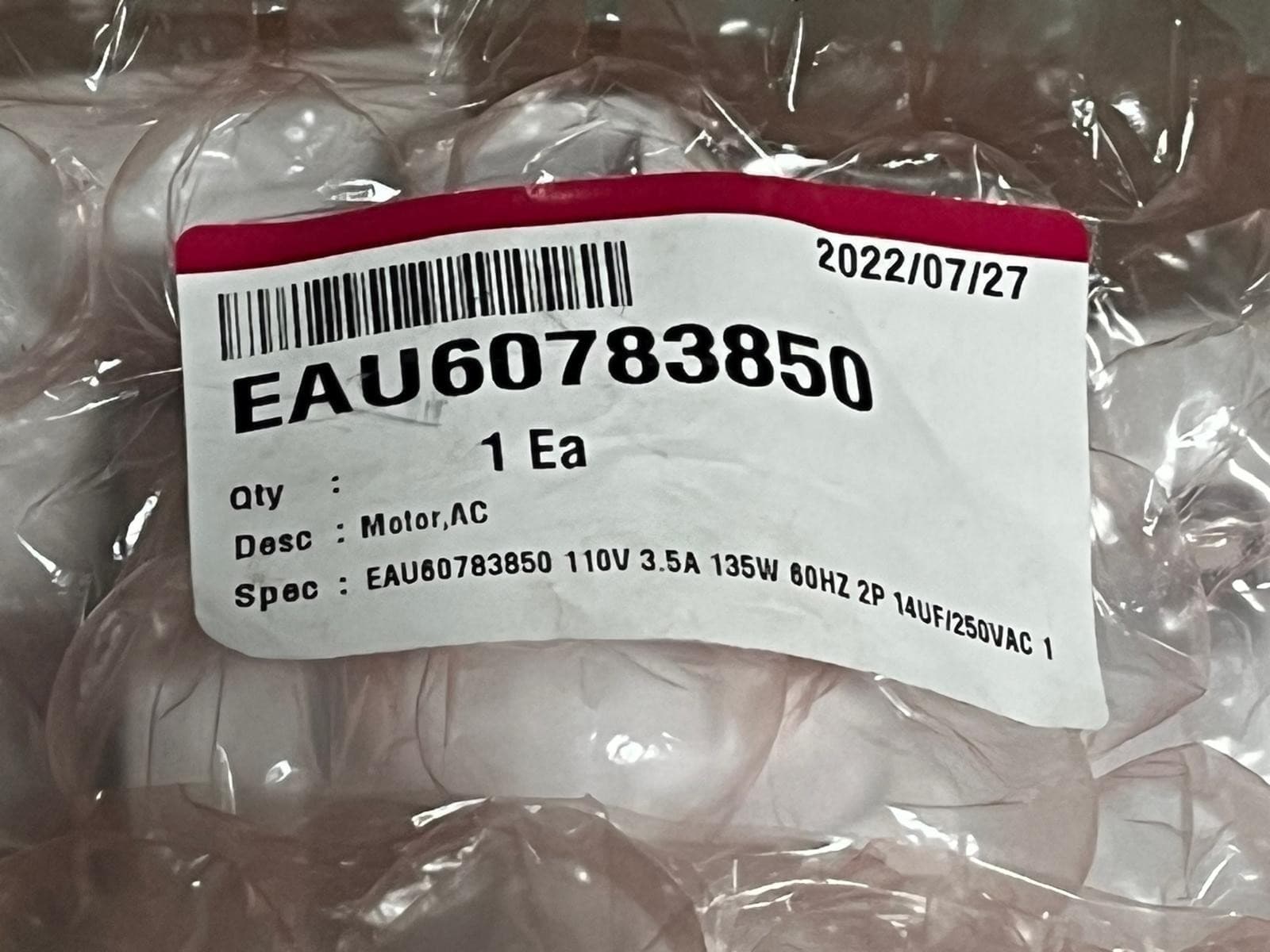 New Genuine OEM LG Refrigerator Ice Maker and Auger Motor Assembly  EAU60783850 — thumbnail 9