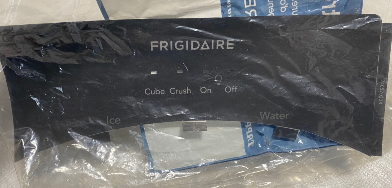 240570238 OEM Frigidaire Refrigerator Label Module Cover Black Stain New Genuine — thumbnail 2
