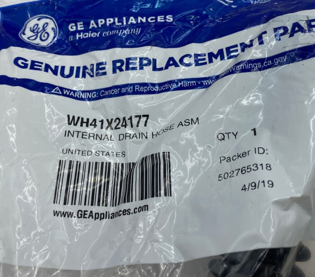 New Genuine OEM GE Washer Internal Drain Hose Asm WH41X24177 — thumbnail 3