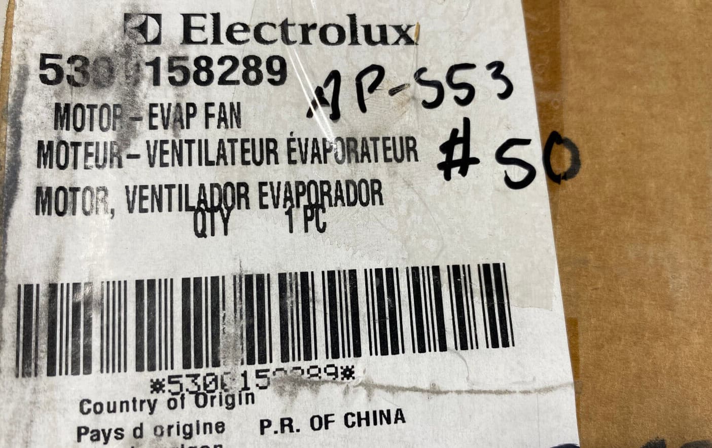 New Genuine Frigidaire Refrigerator Evaporator Fan Motor Kit  5300158289 — thumbnail 4