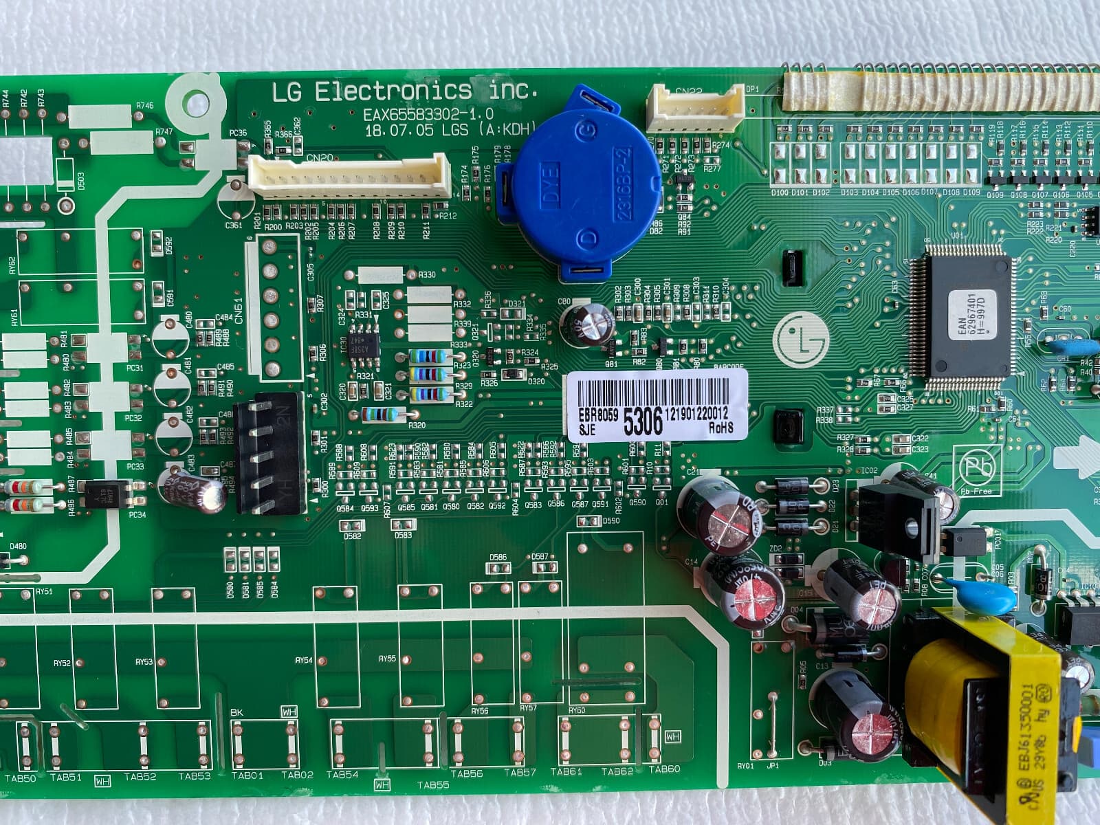 New Genuine LG Main Power Control Board PCB Assembly EBR80595306 — thumbnail 3