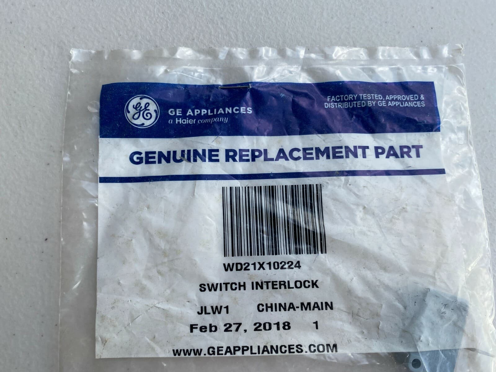 Genuine OEM GE Interlock Switch WD21X10224 — thumbnail 3