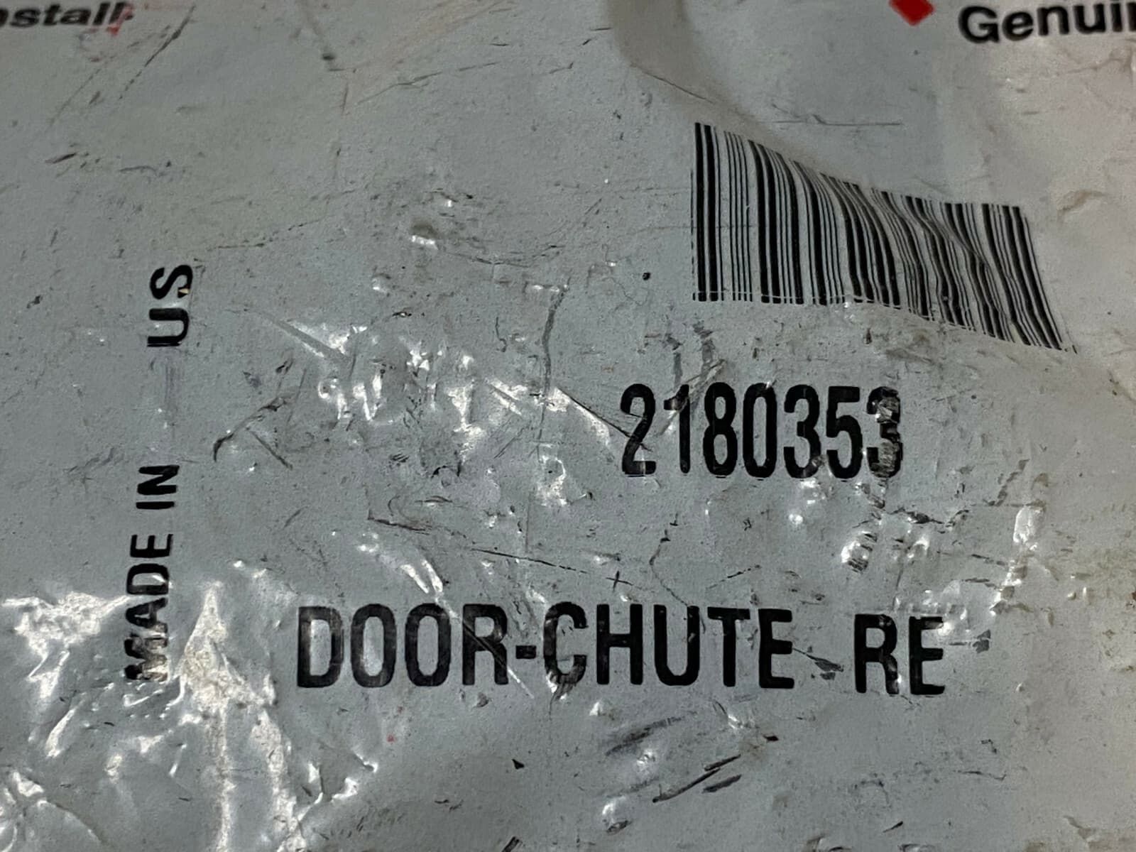 Genuine OEM Whirlpool Ice Dispenser Chute Door  2180353 — thumbnail 3