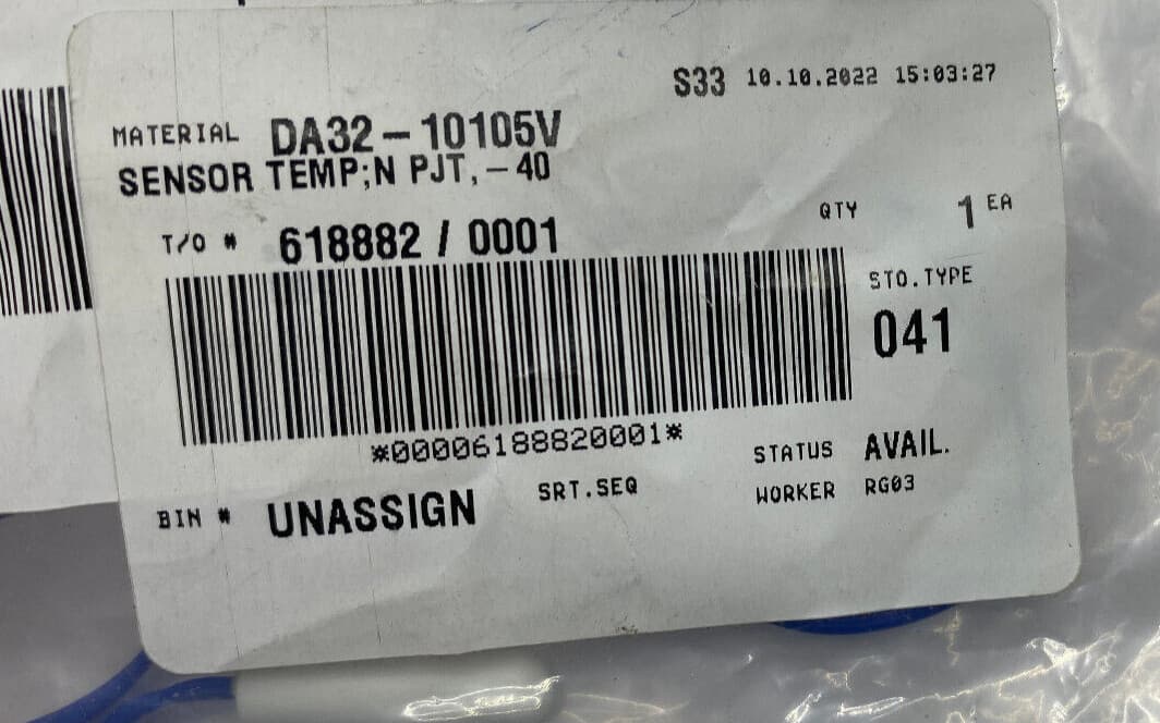 New Genuine OEM Samsung Refrigerator Temperature Sensor  DA32-10105V — thumbnail 3
