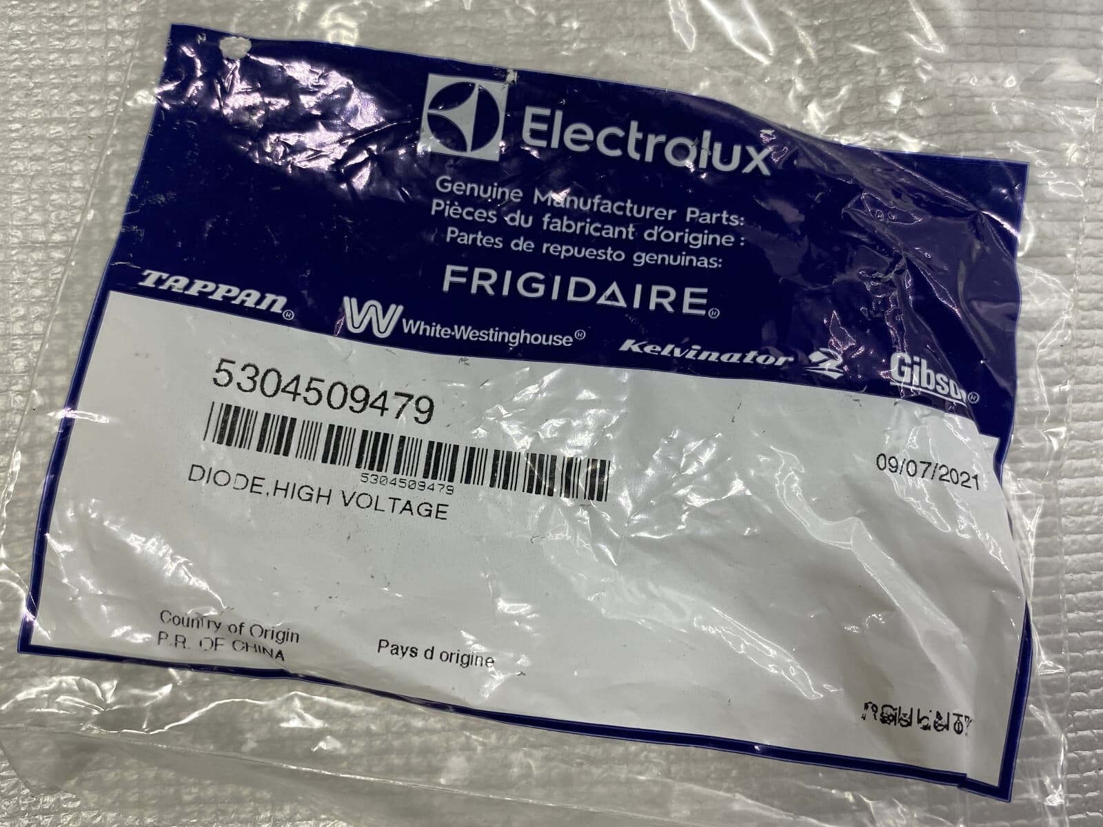 NEW Genuine OEM Frigidaire Microwave High-Voltage Capacitor  Kit 5304509478 — thumbnail 3