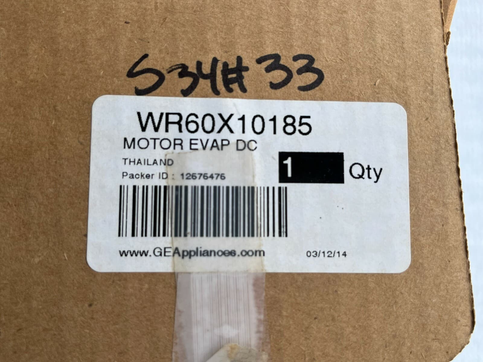 New Genuine GE Refrigerator Evaporator Fan Motor WR60X10185 — thumbnail 6